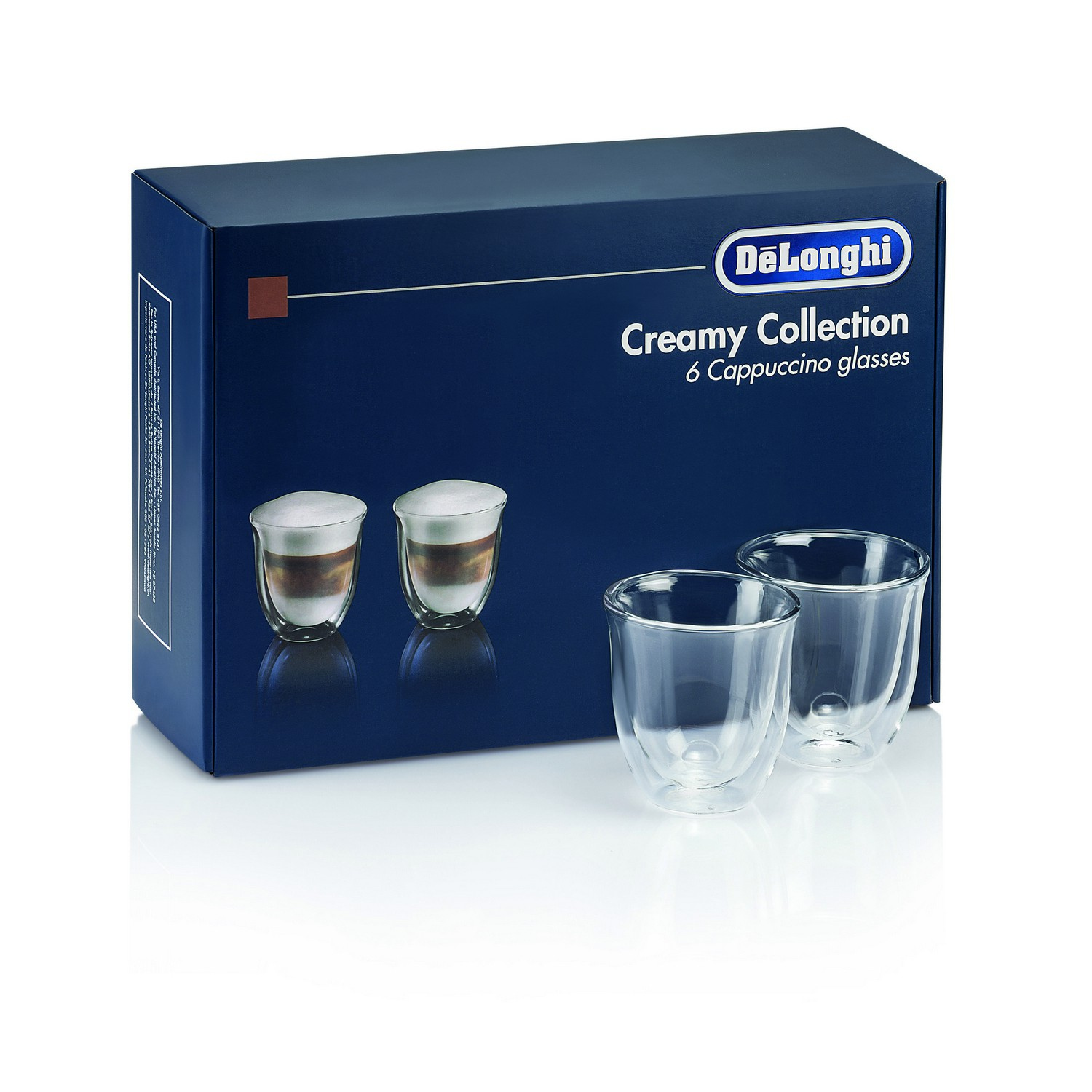 Delonghi Cappuccino Thermogläser Set Geschenkset mit 6 Thermögläsern