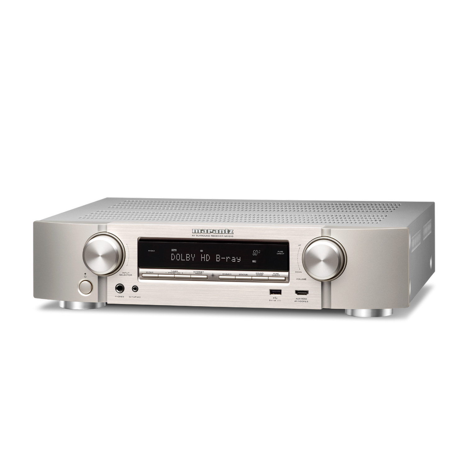 Marantz NR1510/N1SG silber 5.2 Slim Design Receiver inkl. Heos