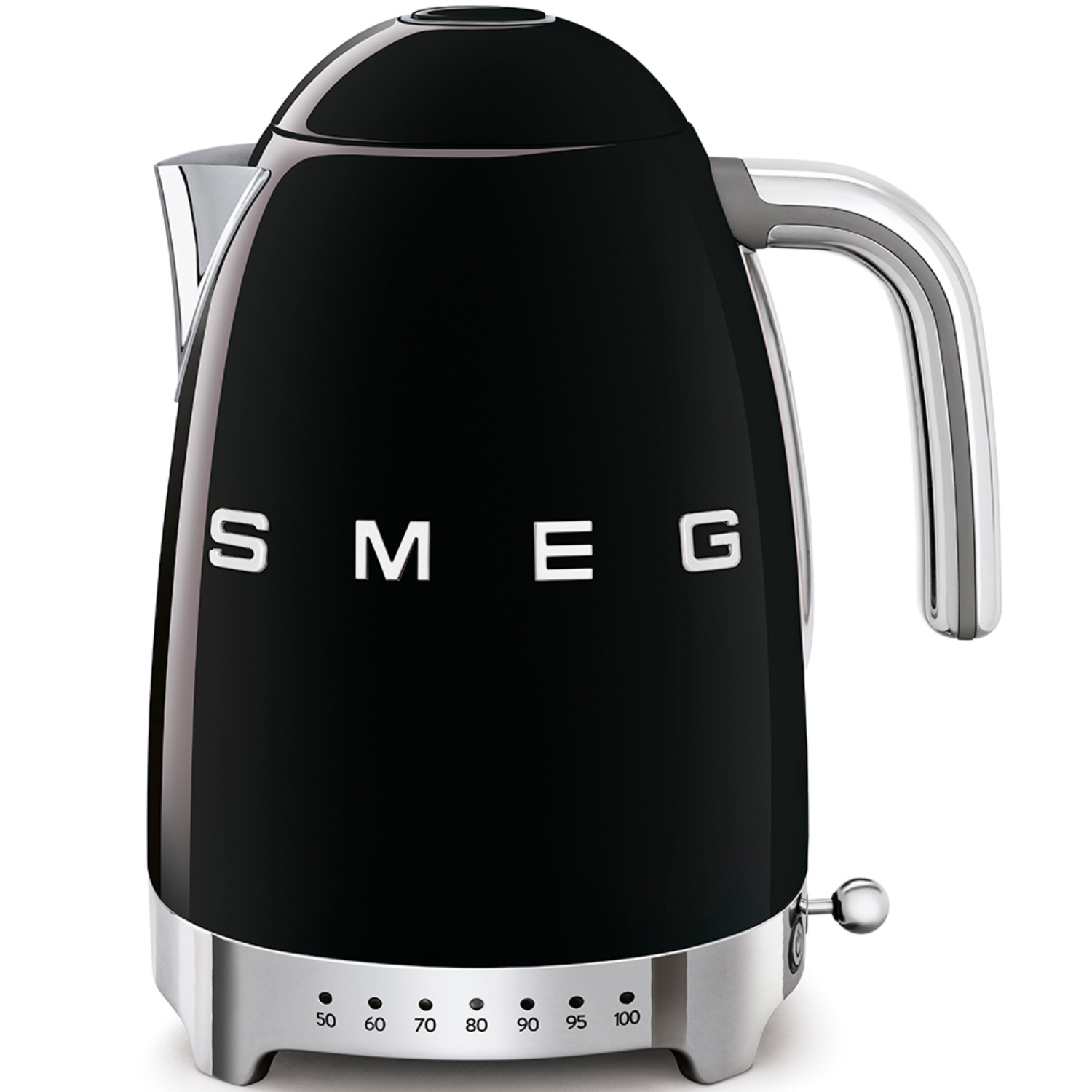 SMEG KLF04BLEU Wasserkocher, Regelbar 50's Retro Style, Schwarz