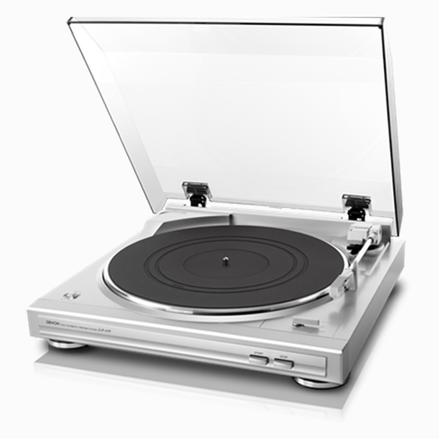 Denon DP-29F silber Plattenspieler mit Riemenantrieb