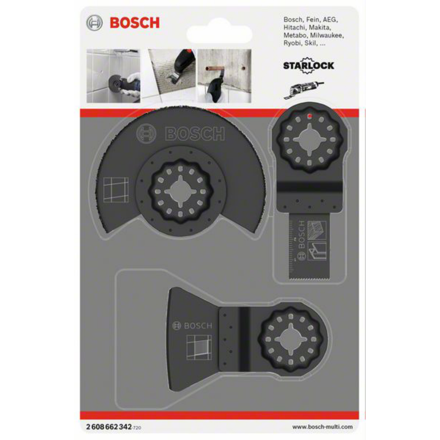 Bosch 3 tlg. GOP Basis-Fliesen-Set Fliesen-Set 2608662342