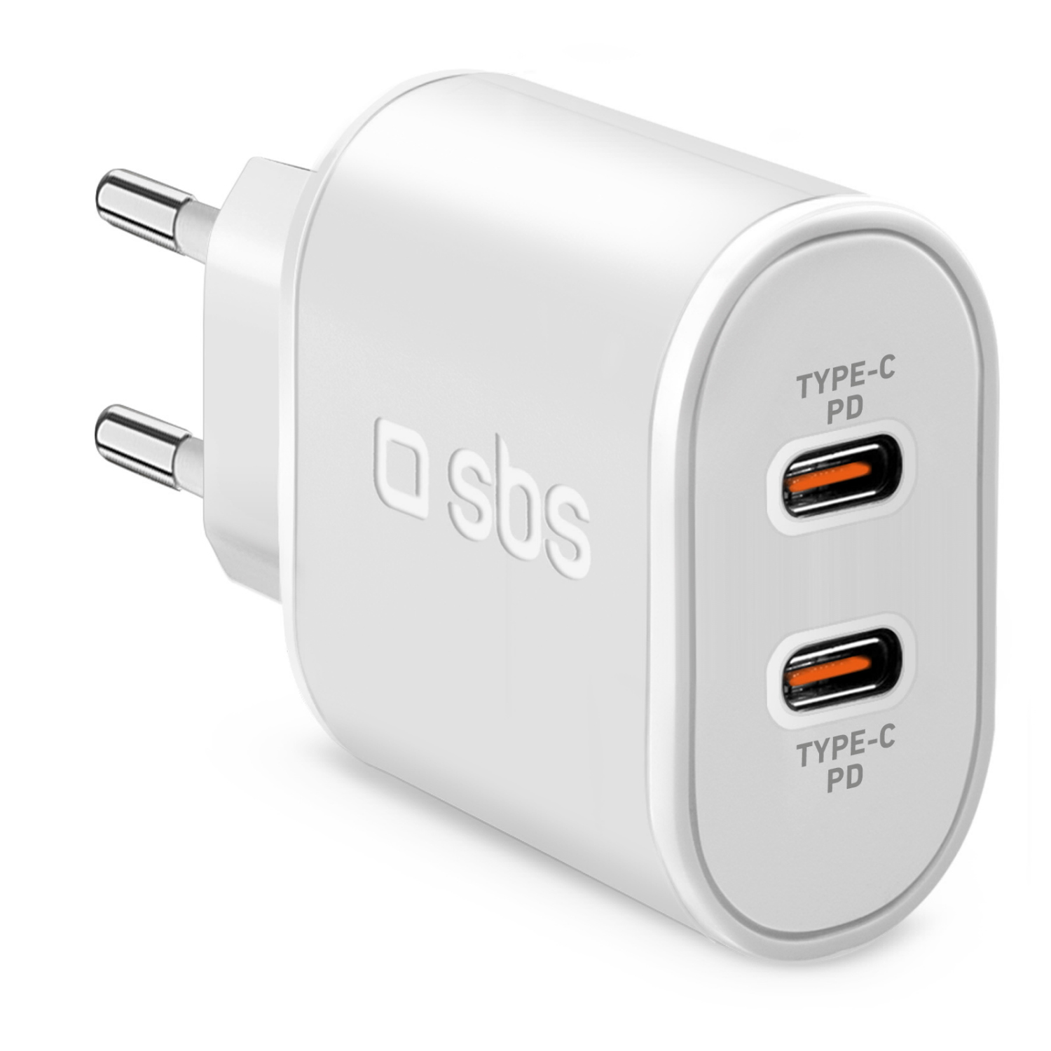 SBS Wall Charger weiss 20W 2xUSB-C TETRPD20CCW 2xUSB-C Power Delivery