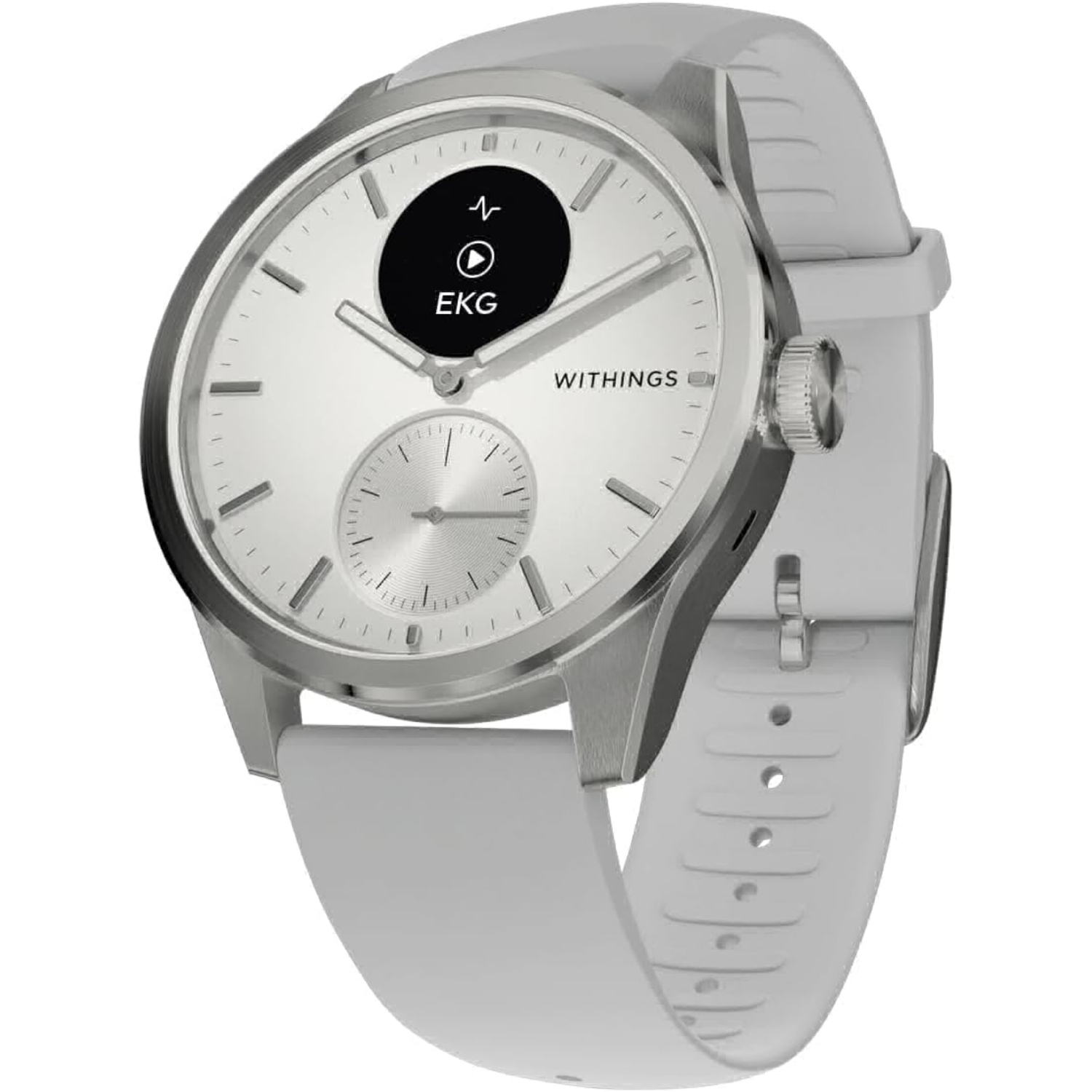 Withings ScanWatch 2 42mm weiß Hybrid Smartwatch mit EKG und Oximeter